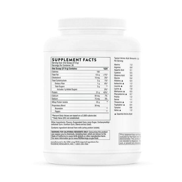 Thorne Whey Protein Isolate