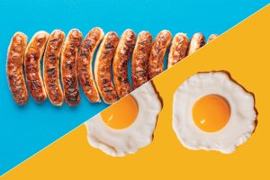 sausage and eggs